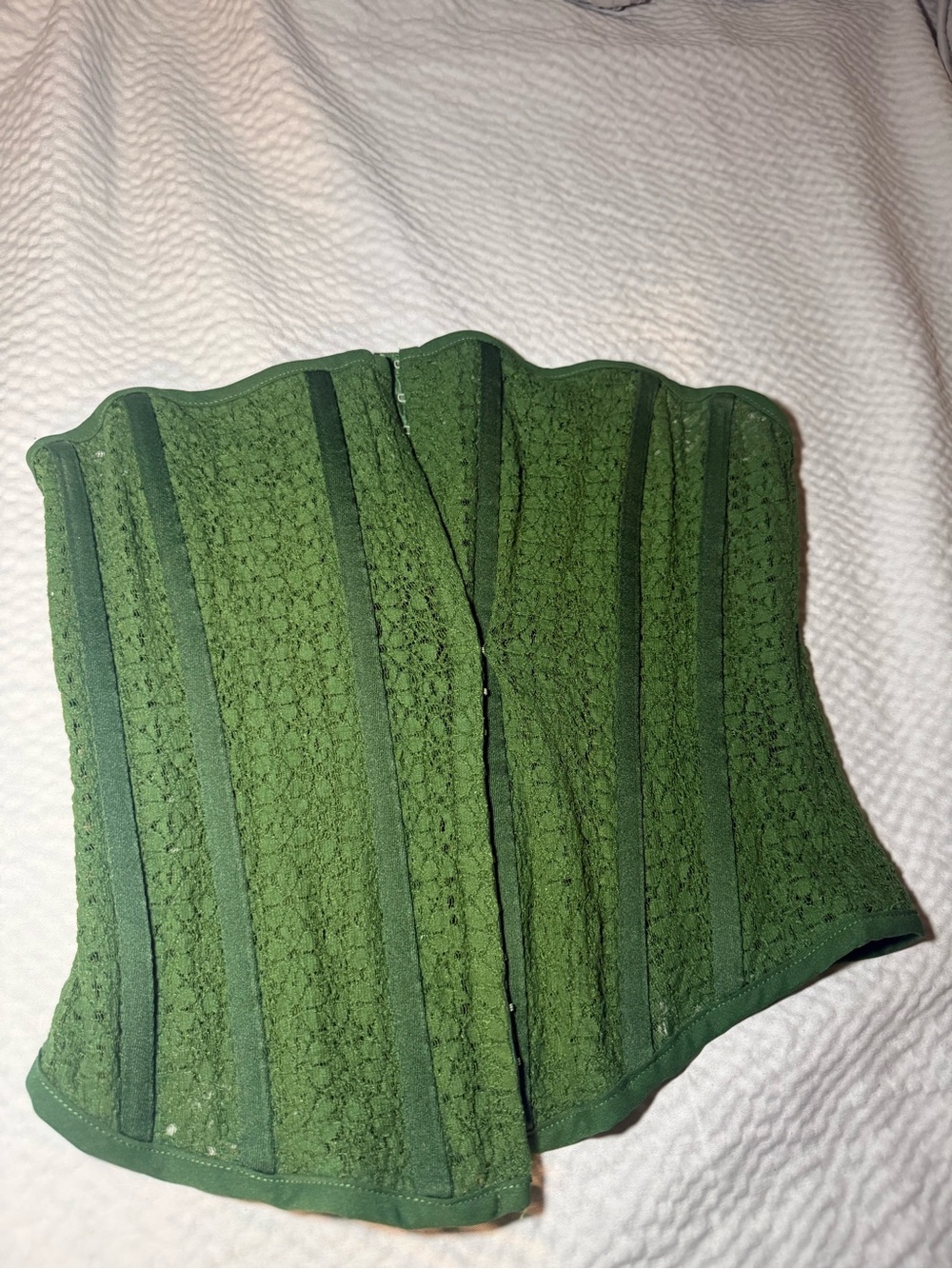 Fashion Nova Emerald Green Lace Corset Top